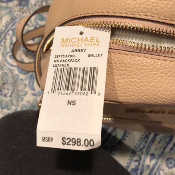 Brand new Michael Kors pale pink leather backpack - Picture 3 of 3